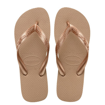 Ciabatte infradito da donna oro con dettaglio effetto metallizzato Havaianas Top Tiras, Brand, SKU p412001323, Immagine 0